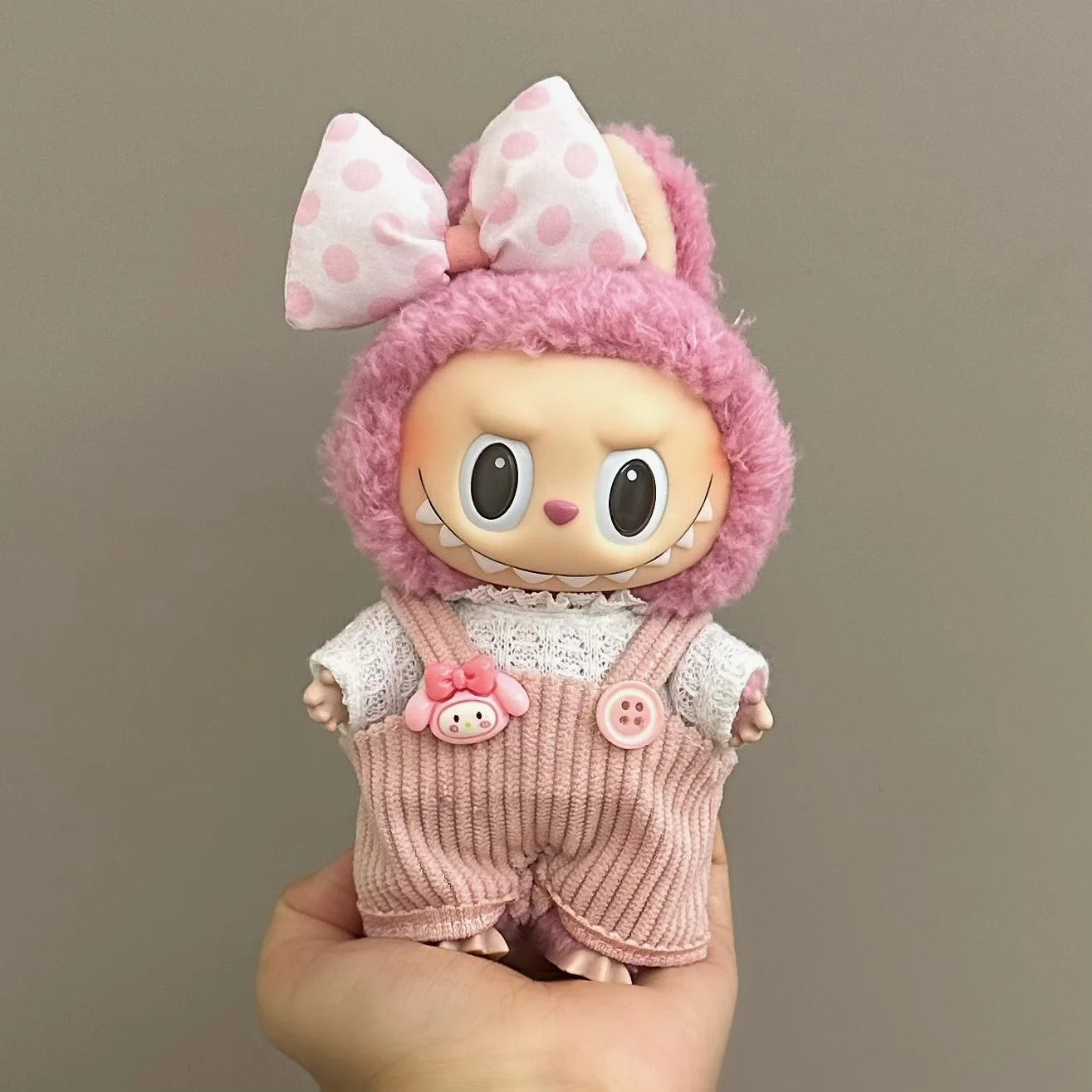 Conjunto | Macacão Rosa + laço